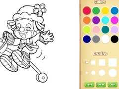 Mäng Clown Coloring Pages