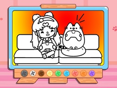 Mäng Coloring Book: Toca Life With Pusheen