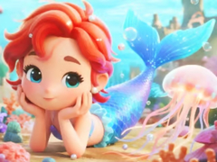 Mäng Jigsaw Puzzle: Chibi Mermaid Marshmallow Jellyfish