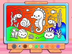 Mäng Coloring Book: Kawaii Sea Animals