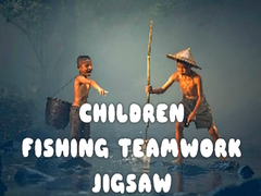 Mäng Children Fishing Teamwork Jigsaw