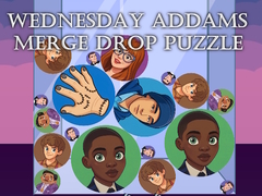 Mäng Wednesday Addams Merge Drop Puzzle