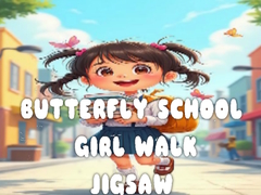 Mäng Butterfly School Girl Walk Jigsaw