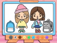 Mäng Coloring Book: Toca Boca Back To School