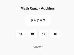 Mäng Math Quiz Addition
