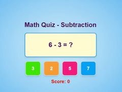 Mäng Math Quiz - Subtraction