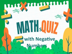 Mäng Maths Quiz with Negative Numbers