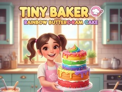 Mäng Tiny Baker: Rainbow Buttercream Cake