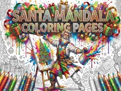 Mäng Santa Mandala Coloring Pages