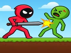 Mäng Red Stickman vs Monster School
