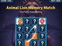 Mäng Animal Lion Memory Match