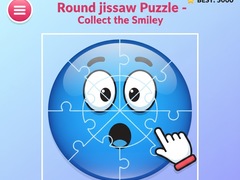 Mäng Round jigsaw Puzzle - Collect the Smiley