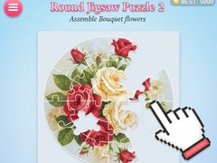 Mäng Round jigsaw Puzzle 2 - Assemble Bouquet flowers