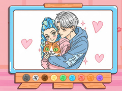 Mäng Coloring Book: Kpop Valentine's Day