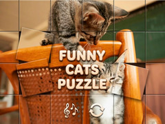 Mäng Funny Cats Puzzle