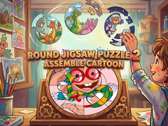 Mäng Round Jigsaw Puzzle 2 Assemble Cartoon
