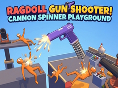 Mäng Ragdoll Gun Shooter! Cannon Spinner Playground