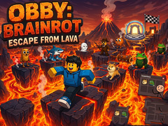 Mäng Obby: Brainrot escape from Lava