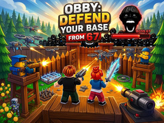 Mäng Obby: Defend your base from 67