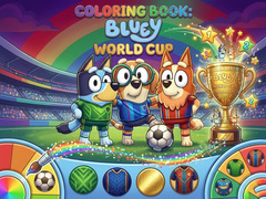 Mäng Coloring Book: Bluey World Cup