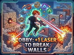 Mäng Obby: +1 Laser to Break Walls