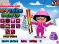 Mäng Dora Skiing Dress Up