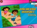 Mäng Dora and Diego Adventure Coloring 2
